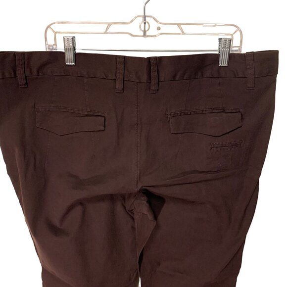 Murano Mens Pants 40x34 Deep Wine Button Closure Mid-Rise Cotton - Picture 5 of 7